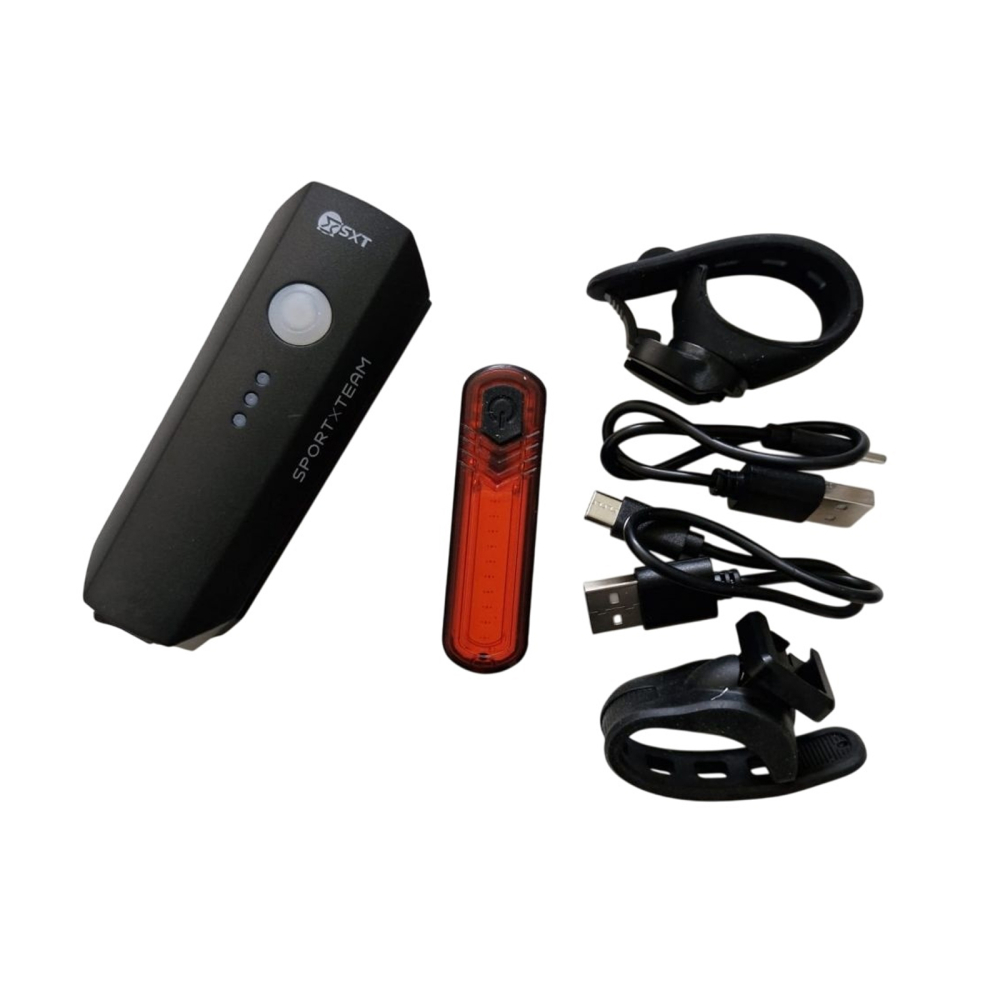Set lumini pentru bicicleta cu acumulator, 550L-10C USB [2]