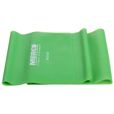 Banda elastica aerobic si fitness, 120x15cm, intensitate medie, verde [1]