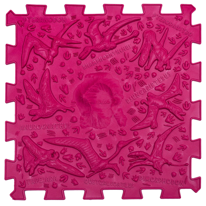 Covoras terapeutic, senzorial, pentru copii, tip puzzle, 9 piese, model Dinozauri [8]