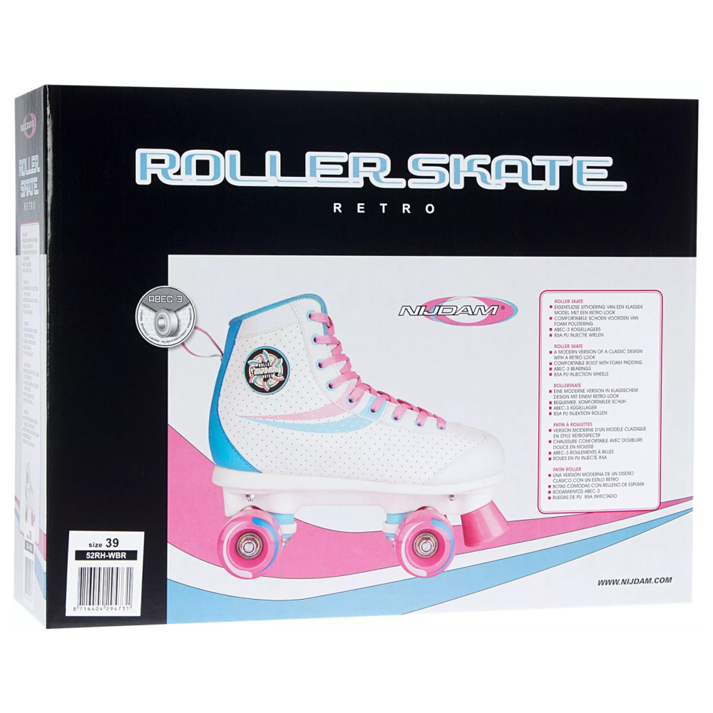 Patine cu rotile clasice cu 4 roti, dama, roz, marimea 38 [2]