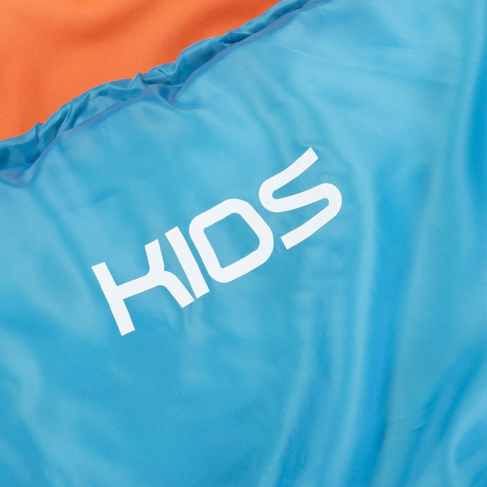 Sac de dormit pentru copii, 160x65cm, albastru-portocaliu [8]