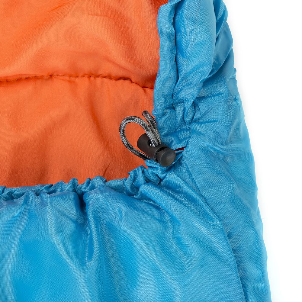 Sac de dormit pentru copii, 160x65cm, albastru-portocaliu [4]