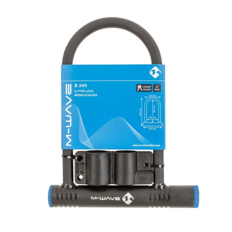 Antifurt bicicleta din metal, tip U-Lock, B 245, negru [1]