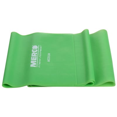 Corzi si benzi elastice - Banda elastica aerobic si fitness, 120x15cm, intensitate medie, verde