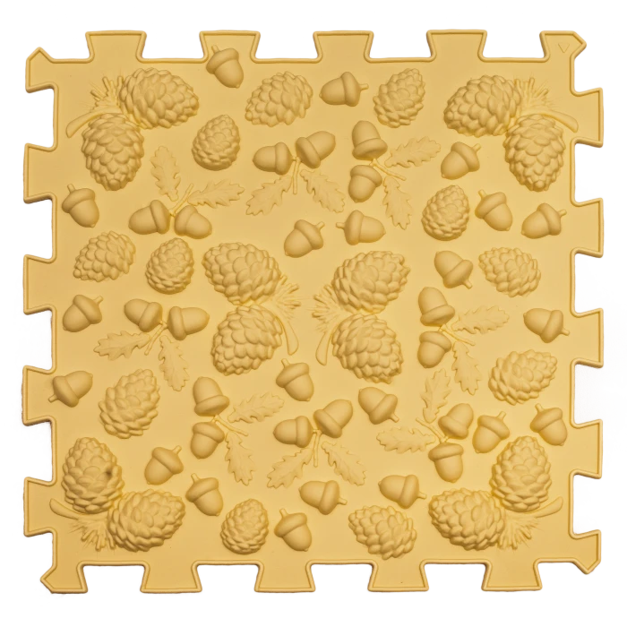 Covoras terapeutic, senzorial, pentru copii, tip puzzle, 6 piese, model Pastel [4]