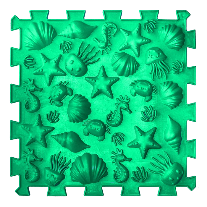 Covoras terapeutic, senzorial, pentru copii, tip puzzle, 9 piese, Mix [4]