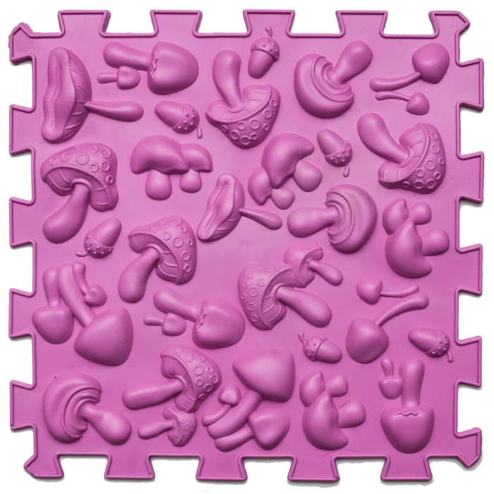 Covoras terapeutic, senzorial, pentru copii, tip puzzle, 9 piese, Mix [3]