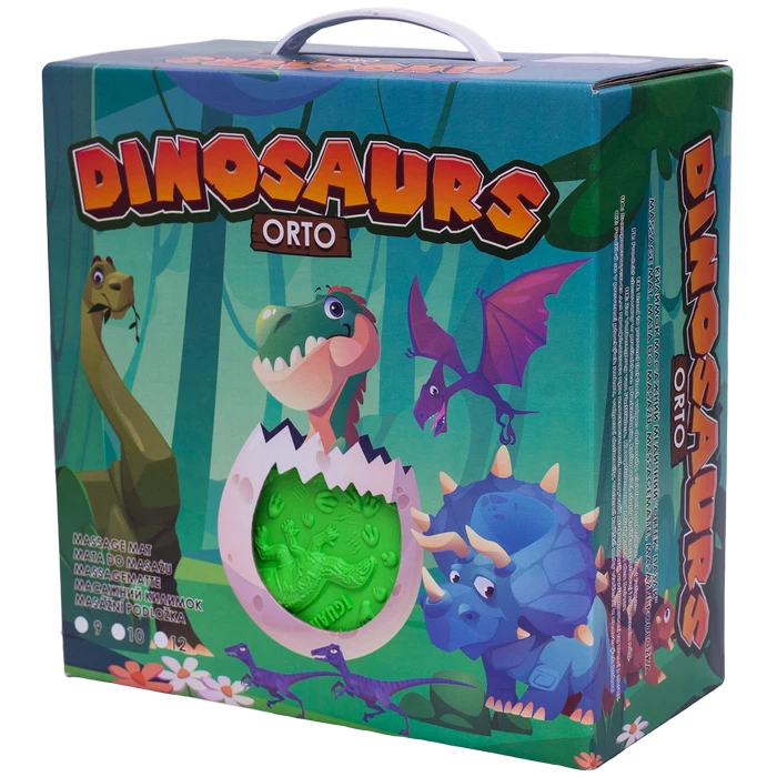 Covoras terapeutic, senzorial, pentru copii, tip puzzle, 9 piese, model Dinozauri [10]