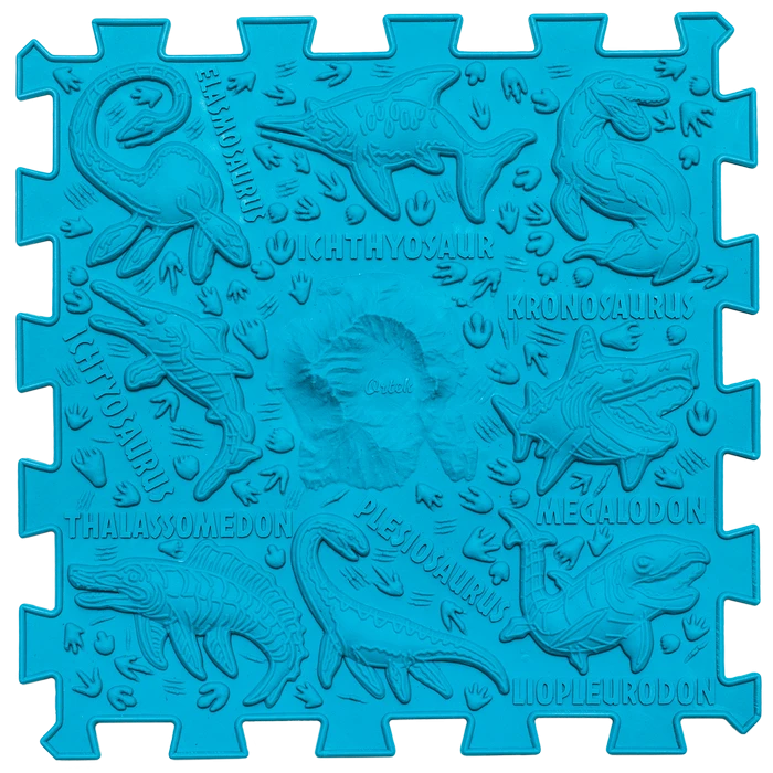 Covoras terapeutic, senzorial, pentru copii, tip puzzle, 9 piese, model Dinozauri [2]