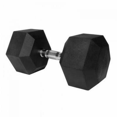 Fitness si antrenament - Gantera fixa hexagonala, cauciucata, 5kg