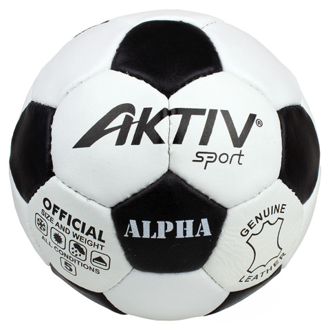 Mingi fotbal - Minge de fotbal din piele naturala, marimea 5, Alpha