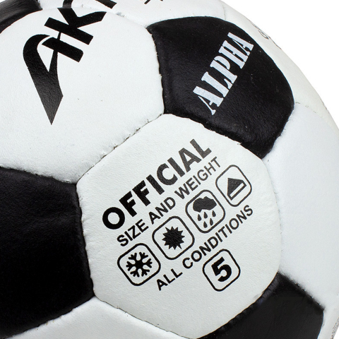 Minge de fotbal din piele naturala, marimea 5, Alpha [1]