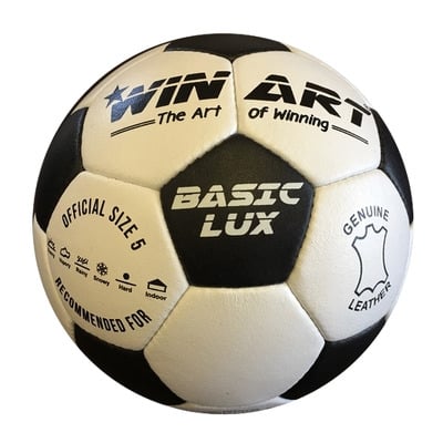 Mingi fotbal - Minge fotbal piele naturala, nr. 5, Basic Lux (similara cu mingea Winner Artex)