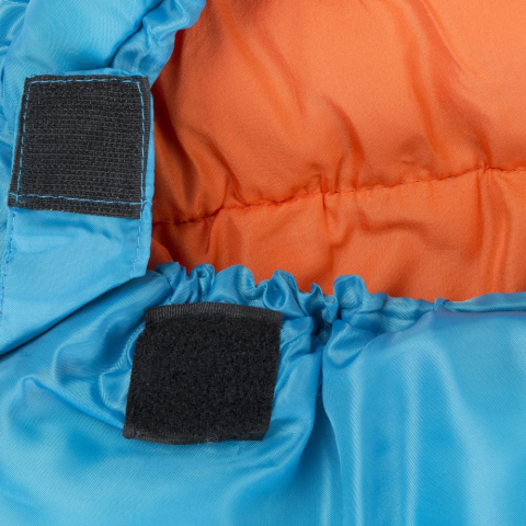 Sac de dormit pentru copii, 160x65cm, albastru-portocaliu [4]