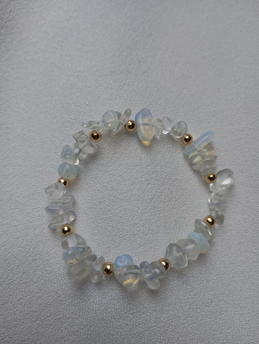 Bratara cu Opal, Opalit si margelute placate cu aur [4]