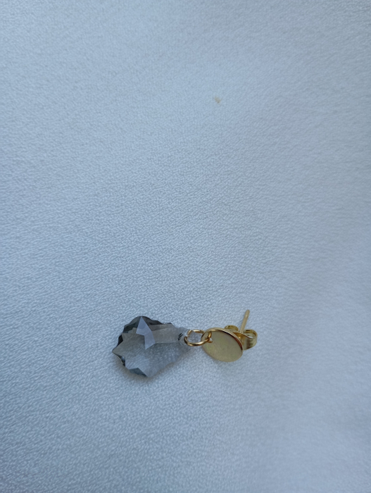 Cercei cu Swarovski Black Diamond si tortite placate cu aur 18K [2]