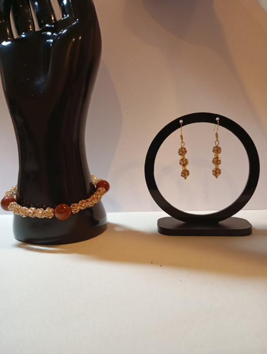 Bijuterii Party/Club/Disco culoare Champagne si Piatra Soarelui [4]