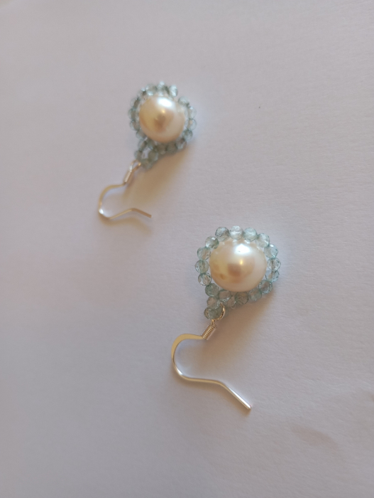 Cercei cu Perle si Topaz [3]