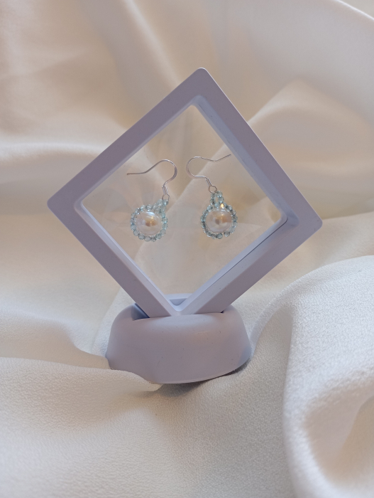 Cercei cu Perle si Topaz [2]