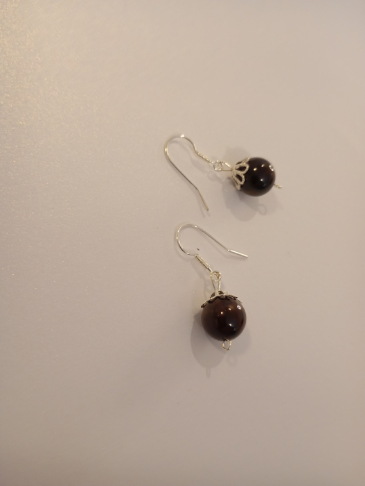 Cercei din argint si Granat 10 mm [5]