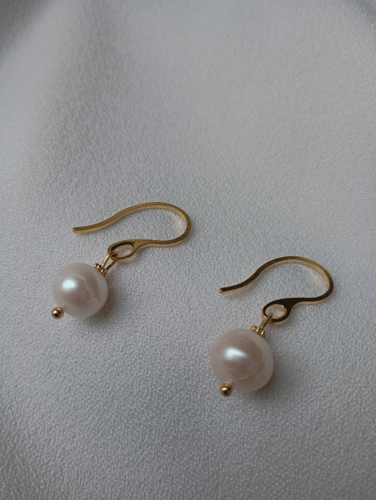Cercei fashion cu Perla alba de apa dulce [4]