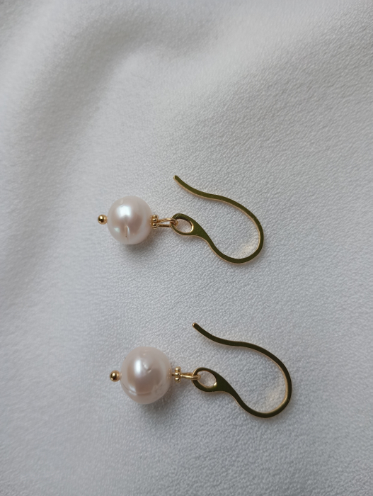 Cercei fashion cu Perla alba de apa dulce [2]