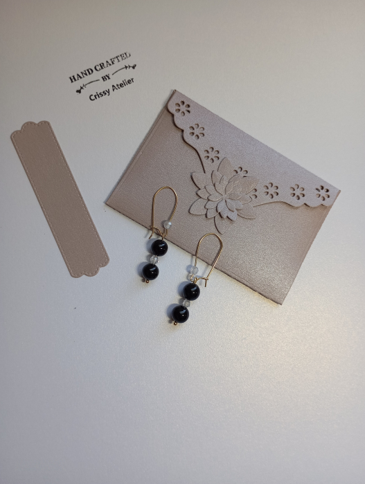 Cercei Onix placati cu aur 18 K [4]