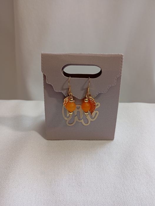 Cercei placati cu aur 18K si Jad [5]