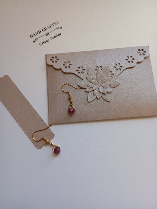 Cercei placati cu aur 18k si Rubin [4]