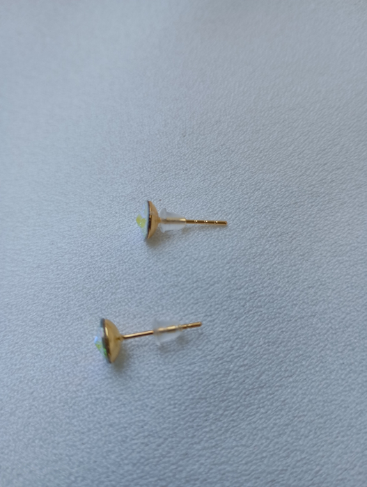 Cercei simpli cu cristal Swarovski si tortite din otel inoxidabil auriu [3]