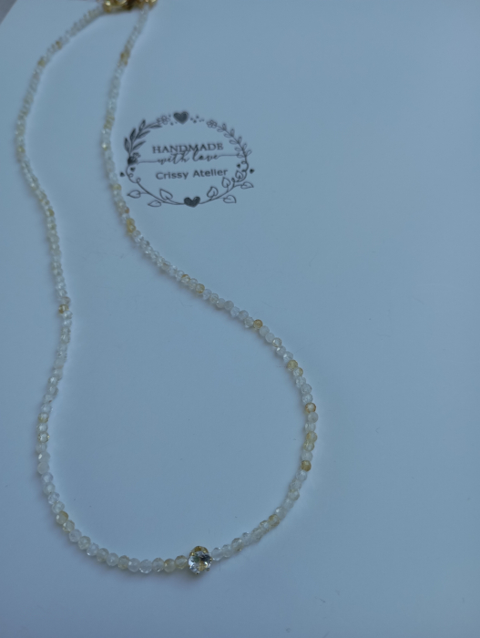 Colier cu Citrine si rhinestone [6]