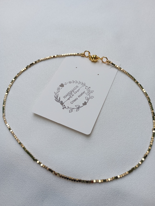 Colier cu Hematit auriu 2mm [2]