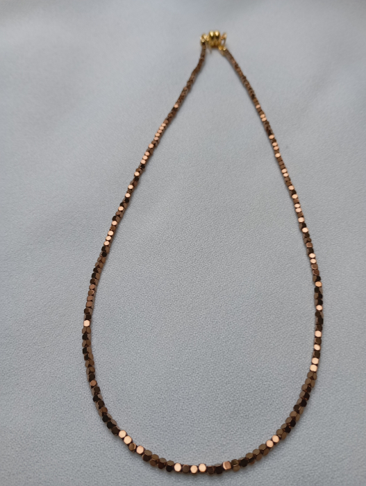 Coluer cu Hematit bronz 2mm si inchidere magnetica [3]