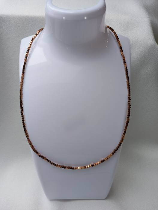 Coluer cu Hematit bronz 2mm si inchidere magnetica [4]