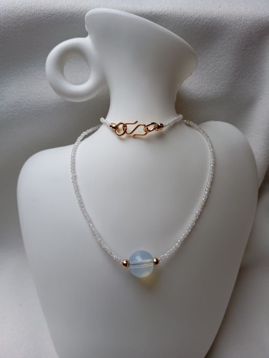 Coluer cu Opalt 12mm ci cubic zirconia alb [4]