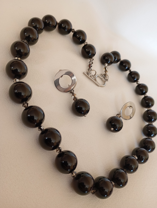 Set bijuterii cu Onix mare 14 mm [2]