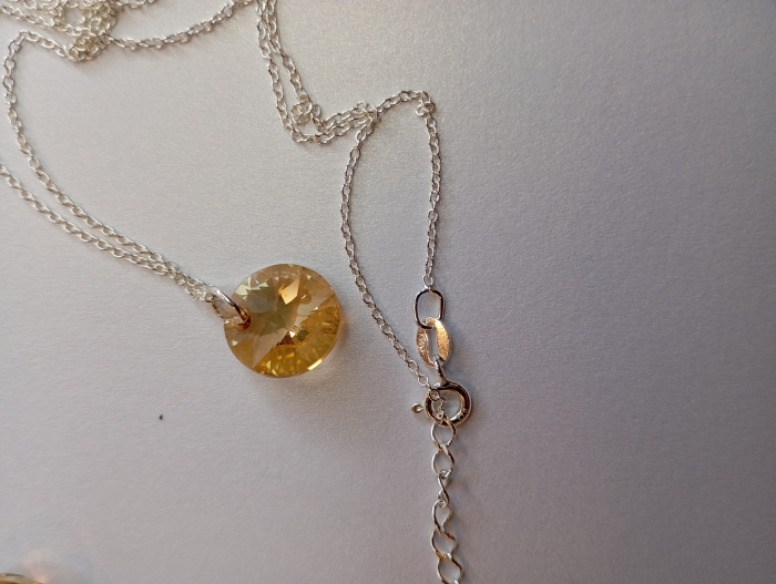 Set bijuterii din argint cu Swarovski Golden Shadow [5]