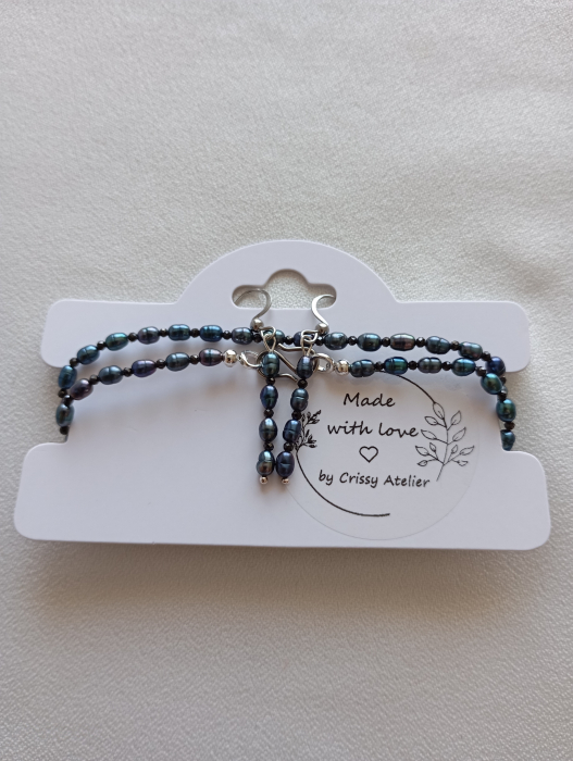 Set bijuterii Perle petrol 6 mm [6]