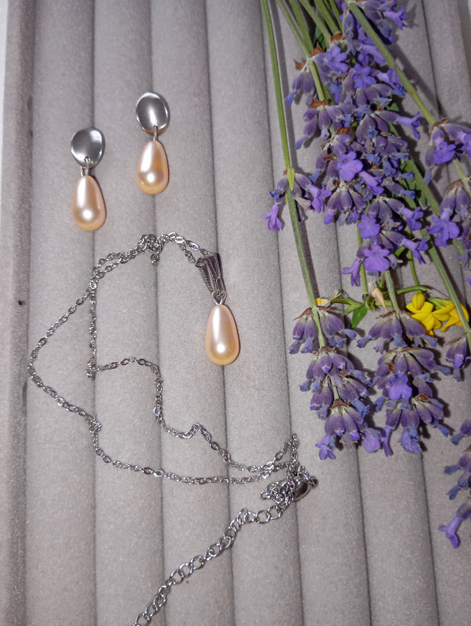 Set bijuterii Perle Swarovski aurii [8]