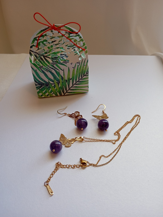 Set bijuterii placate cu aur 18K si Ametist [2]