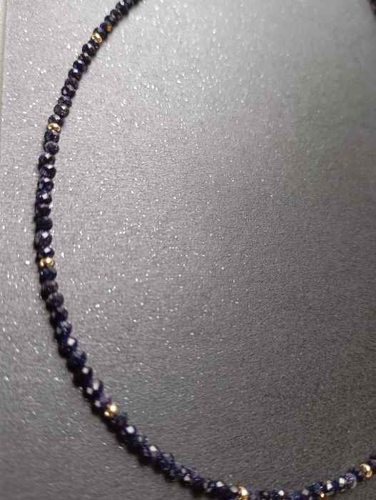 Set colier si cercei cu Piatra Soarelui si tortite placate cu aur 18K [2]