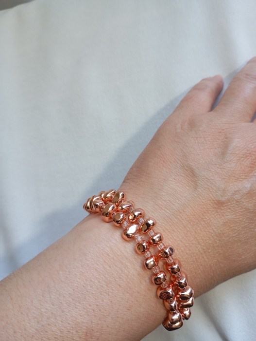 Set Hematit " Vacanta nesfarsita!" Roz somon nuggets [3]