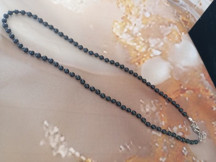 Set Onix colier si cercei 6 mm [5]