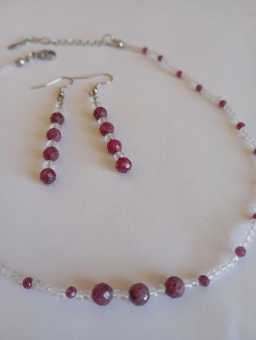 Set Rubin colier si cercei [4]