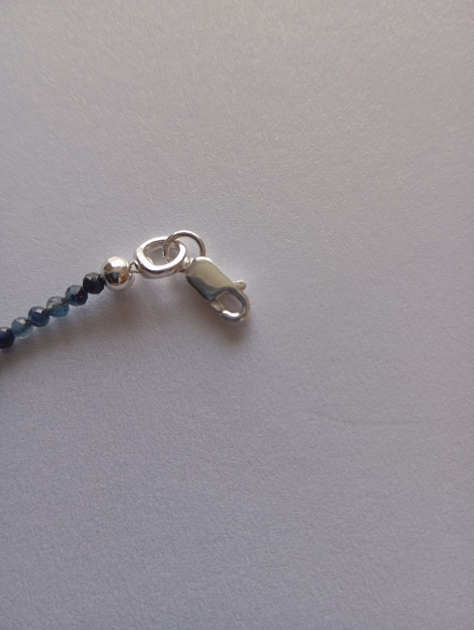 Colier din Safir 2mm si argint [3]