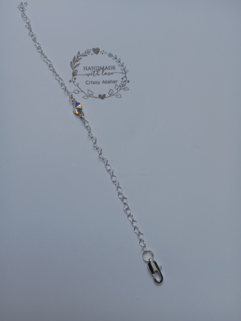 Bijuterii argint - Bratara din argint inimioare si cristal Swarovski Silk Shimmer 6mm