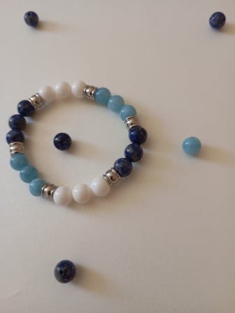 Bijuterii - Bratara unisex in  3 culori cu Agat, Angelit si Lapis Lazuli