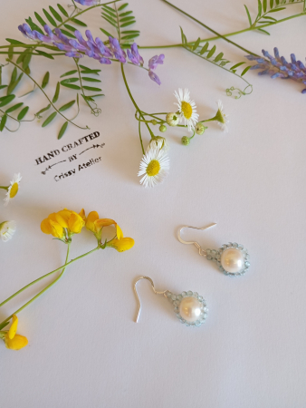 Bijuterii - Cercei cu Perle si Topaz