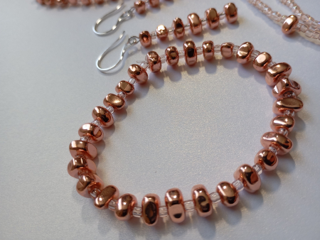 Bijuterii - Set Hematit " Vacanta nesfarsita!" Roz somon nuggets