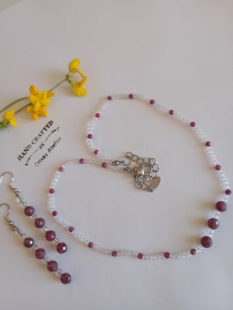 Bijuterii - Set Rubin colier si cercei